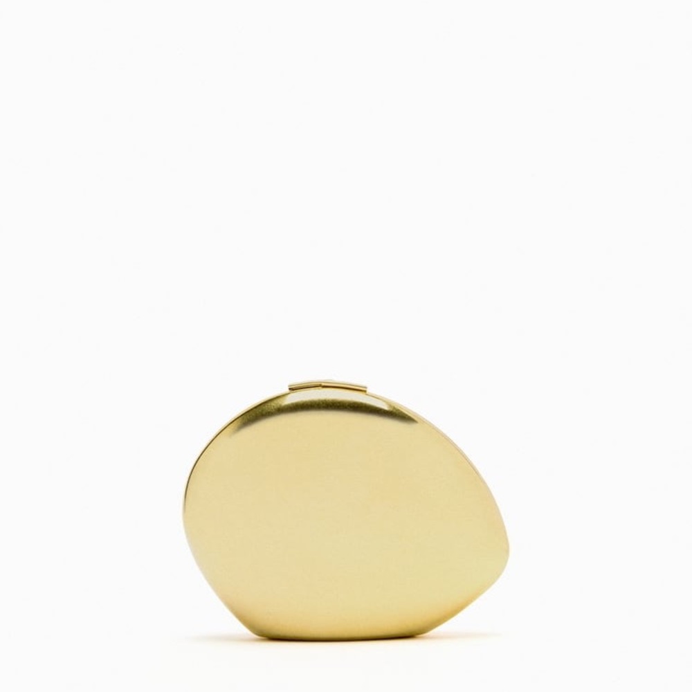 Zara Metallic Box Clutch